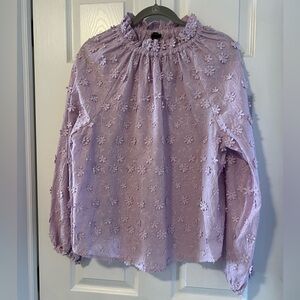 Ann Taylor Lavender Floral Women's Top Sz L